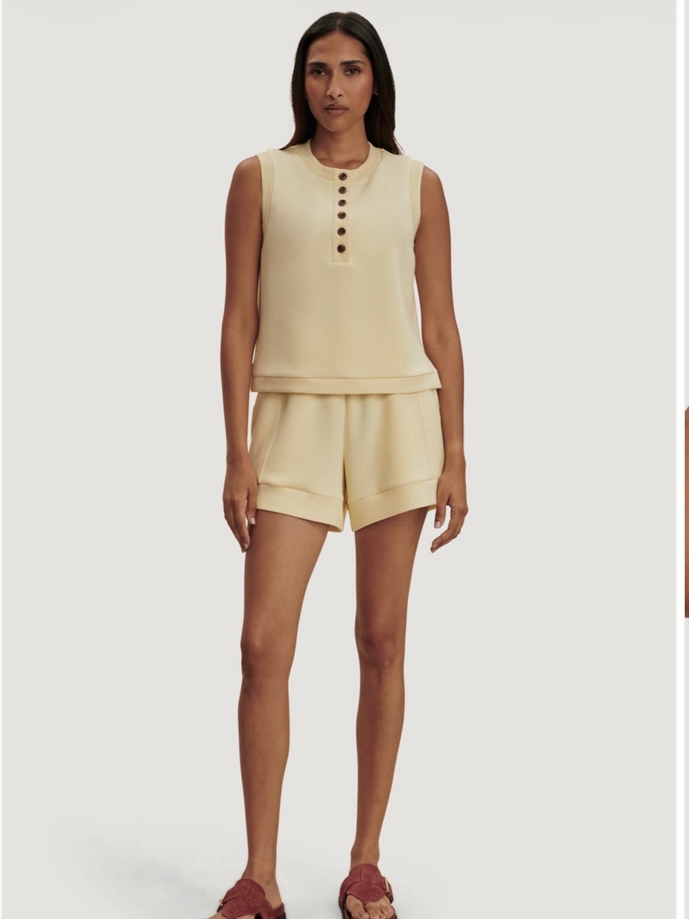 nwt varley marla button placket tank